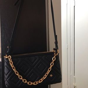 Tory Burch Black convertible “Fleming” Cross-body